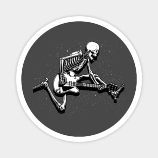 Skeleton Guitarist Jump Magnet